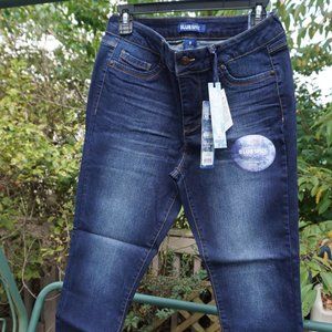 BLUE SPICE: Jrs:High Waist Ankle Basic Denim Jeans